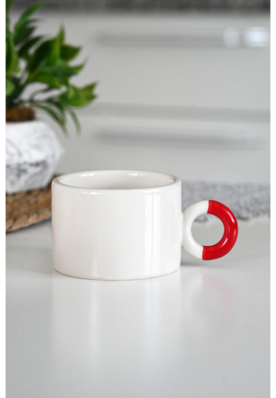 KIRMIZI KULP NESCAFE FİNCANI