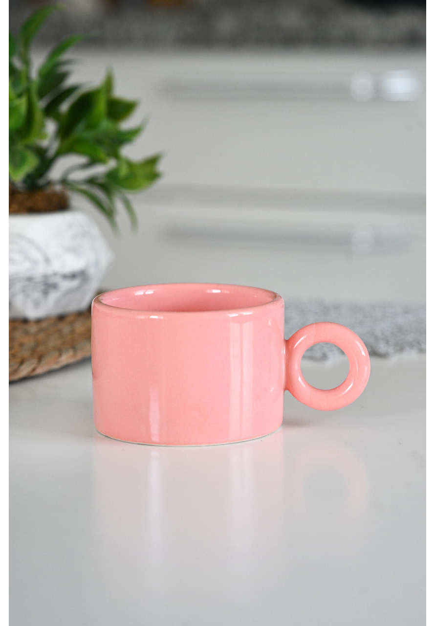 PASTEL PEMBE NESCAFE FİNCANI