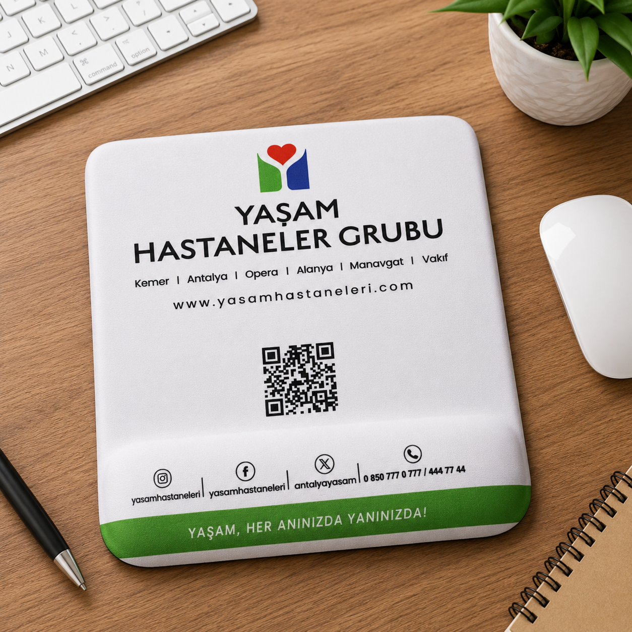 DİKDÖRTGEN BİLEK DESTEKLİ MOUSEPAD